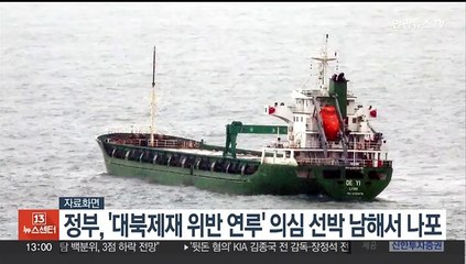 정부, '대북제재 위반 연루' 의심 선박 남해서 나포
