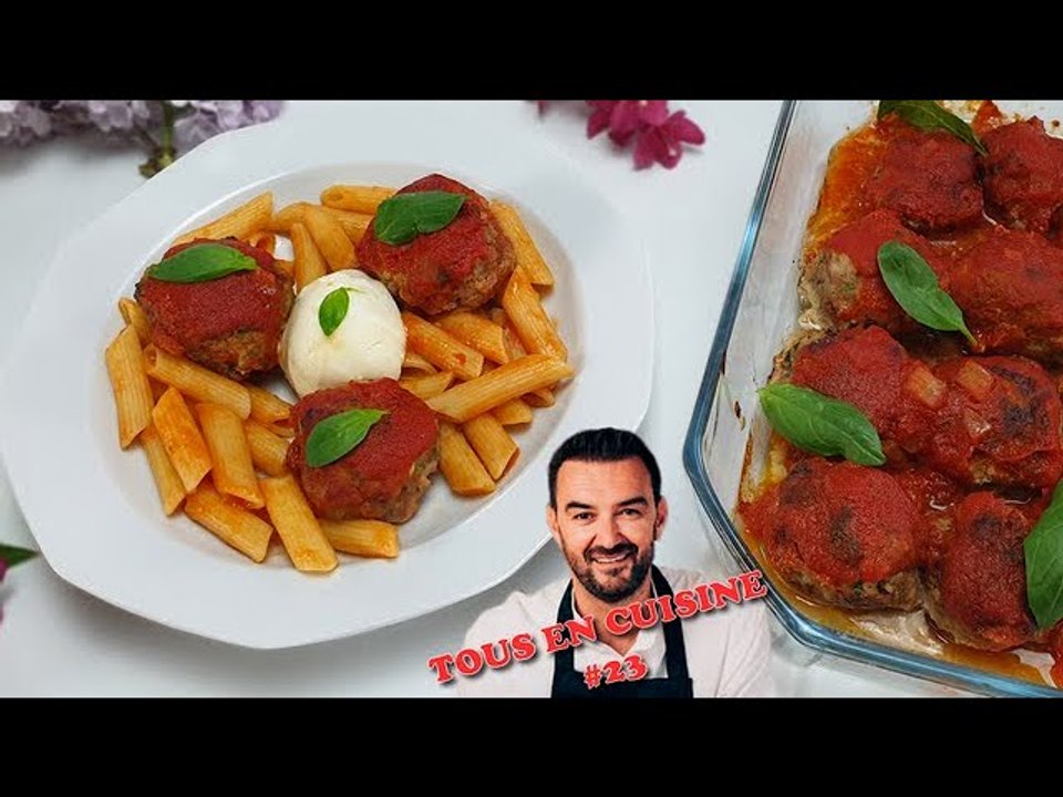 Tous en cuisine #23 : Les boulettes de viande sauce tomate basilic burrata de Cyril Lignac ! (Exclusivité Dailymotion)