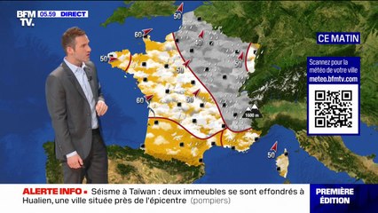 Des averses dans l'est et le nord-est du pays tandis que le soleil gagne du terrain en direction de la Méditerranée ce mercredi