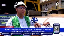 Supervisan obras de puente peatonal que unirá Miraflores y Barranco