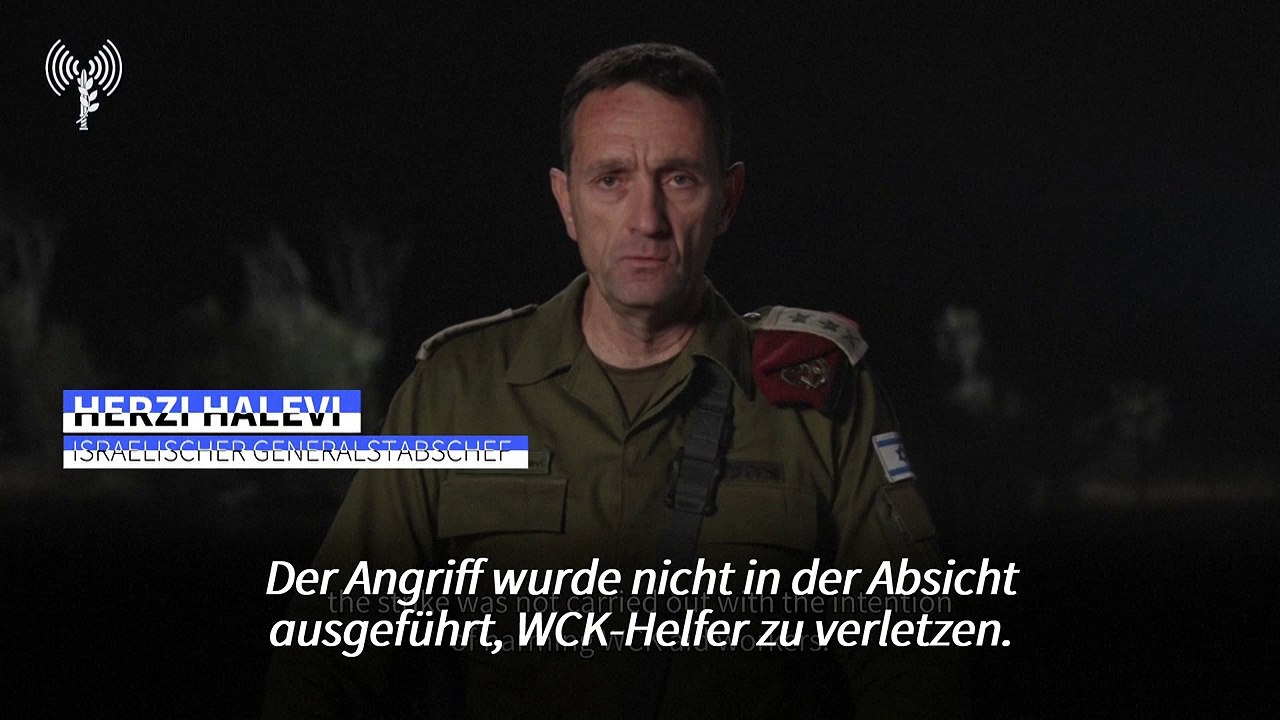 Israels Armeechef: Angriff auf Helfer 'schwerer Fehler'