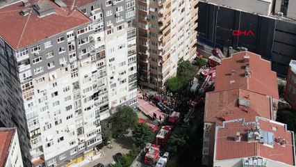 Beşiktaş'ta yangın çıkan gece kulübü ve çevresi havadan görüntülendi