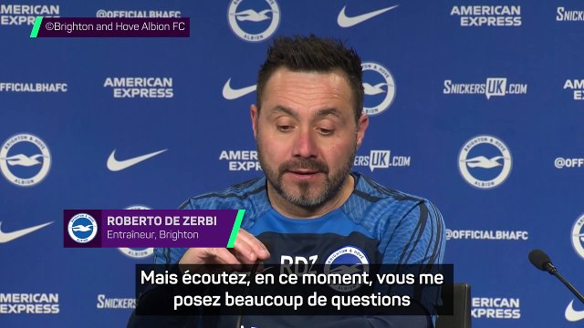 De Zerbi : “Je suis toujours fier non pas d'être l'entraîneur de ces joueurs