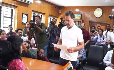 लोकसभा चुनाव के लिए राहुल गांधी ने वायनाड से किया नामांकन