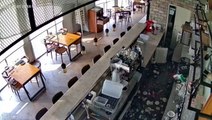 Moment deadly Taiwan earthquake hits captured on restaurant CCTV