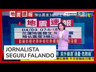 Programa de TV registra o momento exato em que terremoto atinge Taiwan