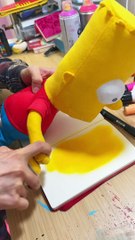 Bart Simpson dessine son autoportrait dans mon carnet de croquis