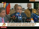 Candidato presidencial, Luis Eduardo Martínez, invitó a los postulados a motivar sobre el voto