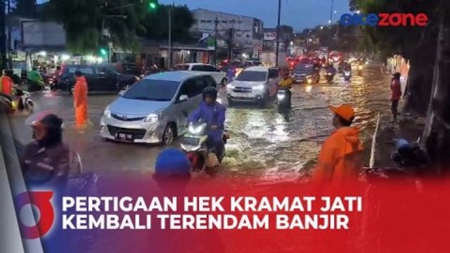 Jakarta Diguyur Hujan Hari Ini, Kali Meluap Lagi ke Pertigaan Hek Kramat Jati Jakarta Timur