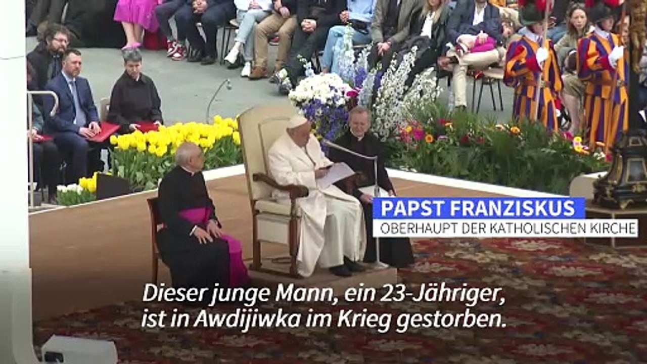 Papst würdigt getöteten ukrainischen Soldaten: 'Er hatte sein Leben vor sich'