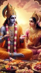 सृष्टि के पालनहार विष्णु भगवान और लक्ष्मी संवाद।