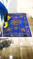 Blue traditional rug cleaning #asmr #carpetcleaning #satisfying #oddlysatisfying #top #oddly