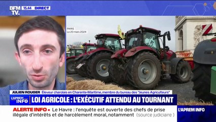 Loi agricole: "Ce texte ne répond pas du tout à la question de la rémunération" réagit Julien Rouger, éleveur et membre des Jeunes Agriculteurs