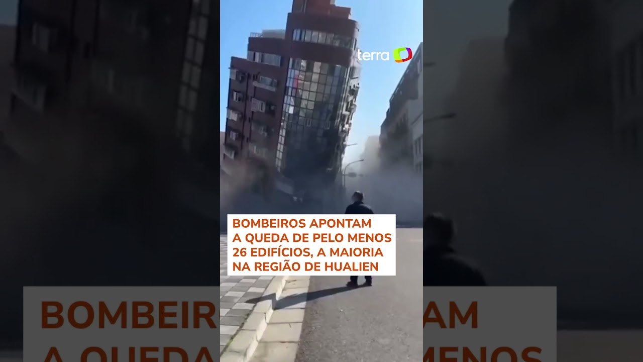 Imagens impressionantes mostram a força do terremoto que atingiu Taiwan #shorts