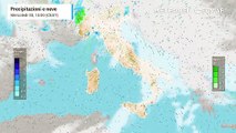 Mappa della nuvolosità e delle precipitazioni