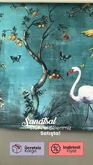 Chinoiserie Stili Sanatsal Stor Perde - Kizvo Art