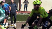 Cyclisme - Tour du Pays basque 2024 - La grosse chute de Primoz Roglic à 40 km de l'arrivée de la 3e étape