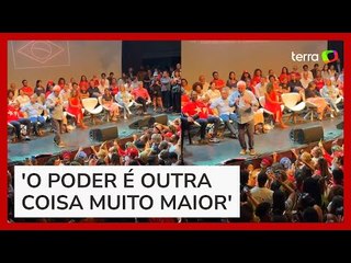 'O fato de eu ser presidente não significa que nós estamos no poder', diz Lula em evento do PT