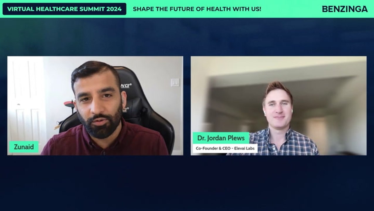 Elevating Healthcare Innovation: Dr. Jordan Plews, Co-founder & CEO of Elevai Labs Joins Benzinga's Virtual Healthcare Summit