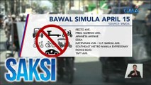E-bike at E-trike, pati tricycle at pedicab, bawal na sa national roads sa Metro Manila simula April 15 | Saksi