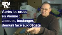 Crues dans la Vienne: ce boulanger constate l'ampleur des dégâts