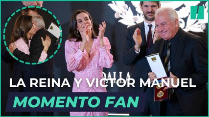 El momento fan de la reina Letizia con Víctor Manuel