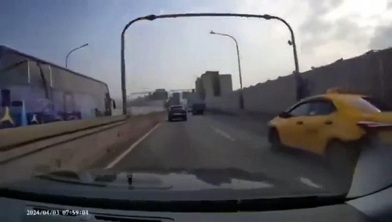 Les images du séisme à Taïwan filmées sur l'autoroute