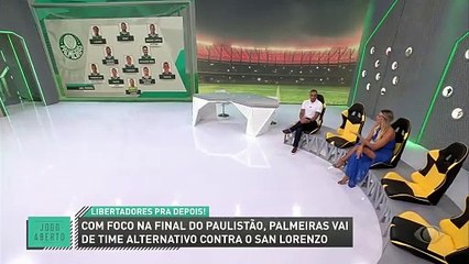 Renata Fan e Denílson comentam possível escalação do Palmeiras contra o San Lorenzo