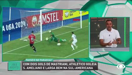Denílson elogia estreia com goleada do Athletico-PR na Sul-Americana: "Parecia jogo treino!"