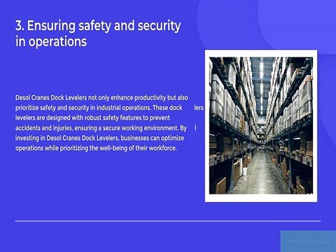 Enhance Efficiency and Safety with Desol Cranes Dock Levelers