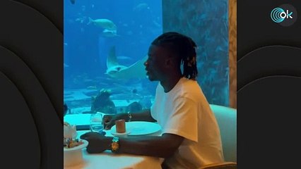 La espectacular cena de Vinicius y Camavinga entre peces y tiburones