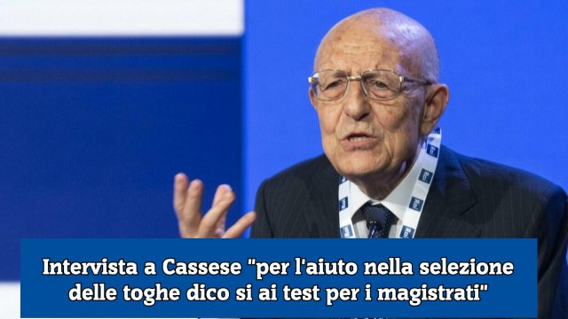 Intervista a Cassese per l'aiuto nella selezione delle toghe dico si ai test per i magistrati