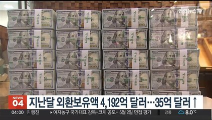 지난달 외환보유액 4,192억 달러…35억 달러↑