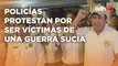 Policías mantiene protesta en Campeche, exigen la destitución de la Secretaria de Seguridad