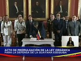 Pdte. Nicolás Maduro firma la promulgación de la Ley Orgánica para la Defensa de la Guayana Esequiba