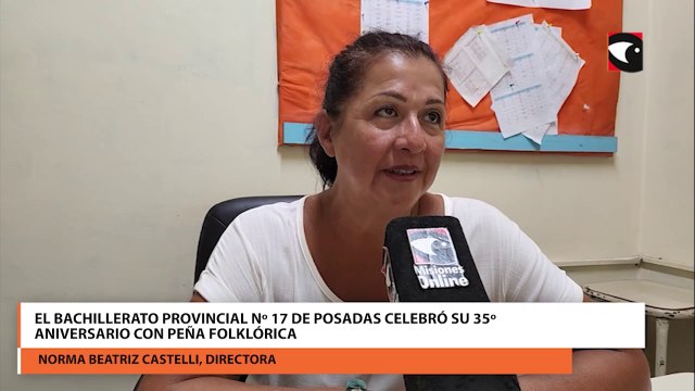 El Bachillerato Provincial Nº 17 de Posadas celebró su 35º aniversario con peña folklórica