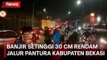 Hati-Hati! Jalur Pantura Kabupaten Bekasi Banjir, Arus Lalin Mudik Macet