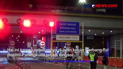 Pasca-Longsor Tol Bocimi Ditutup, Arus Lalu Lintas Dialihkan ke GT Cigombong