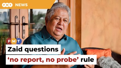 Zaid questions ‘no report, no probe’ rule