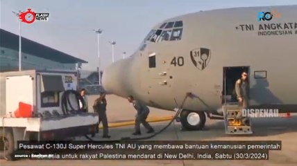 Misi Kemanusiaan Pesawat C-130J Super Hercules TNI AU Untuk Rakyat Palestina