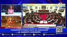 Premier Adrianzén agradece al Congreso por otorgar voto de confianza: 