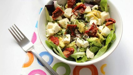 Salade 3 riz - avocat - mozzarella et tomates confites