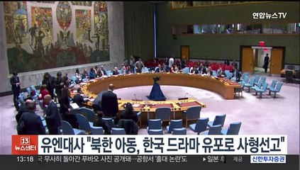 유엔대사 "북한 아동, 한국 드라마 유포로 사형선고"