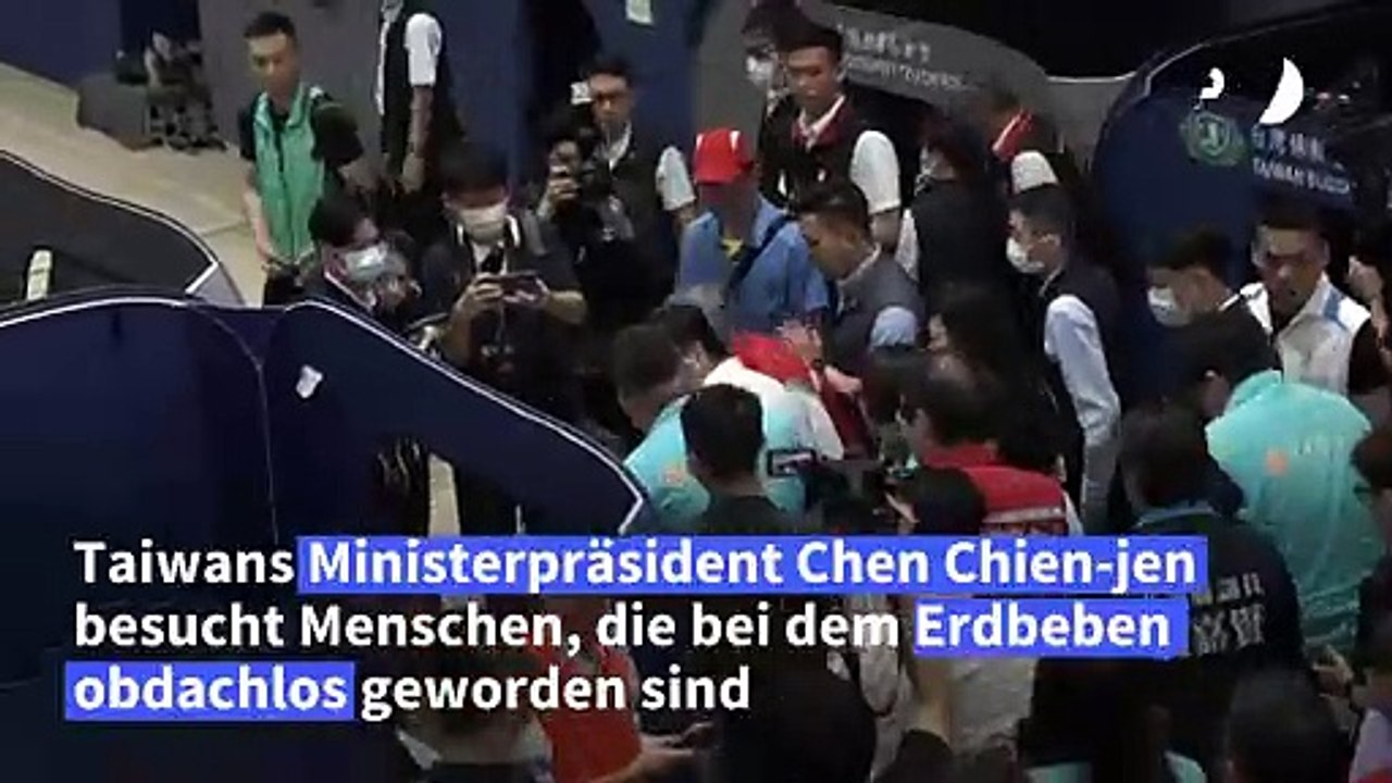 Taiwans Ministerpräsident besucht Erdbebenopfer