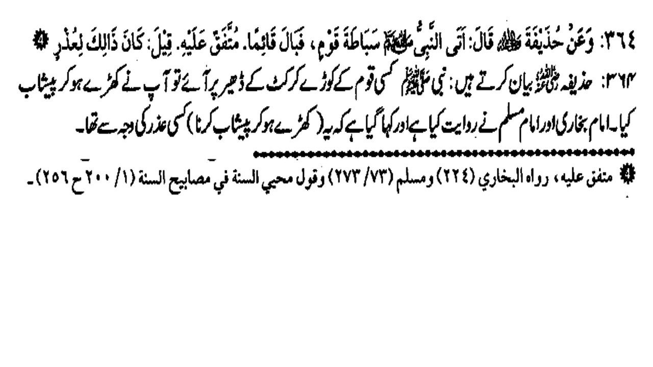 KYA KHARAY HO KAR PESHAB KARNA JAIZHAI ? (364)