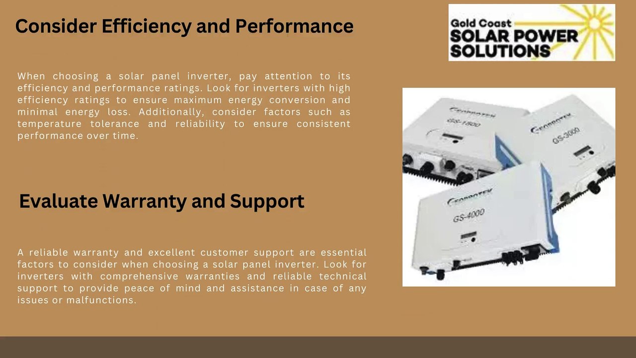 Choose the Best Solar Panel Inverter Tips from Gold Coast Solar Power Solutions