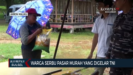 Warga Serbu Pasar Murah Yang Digelar TNI