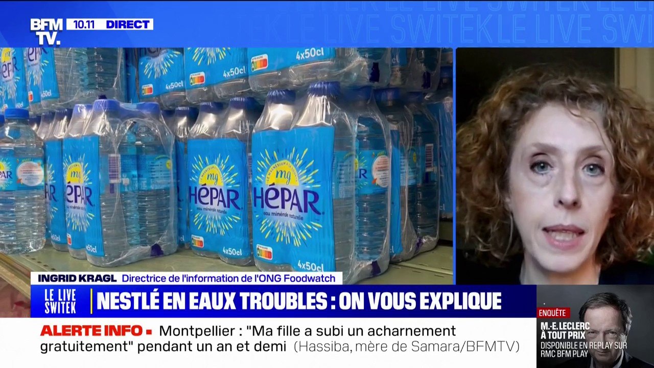 Ingrid Kragl (ONG Foodwatch) sur la contamination des eaux minérales de Nestlé: "Le risque pour la santé semble étayé"