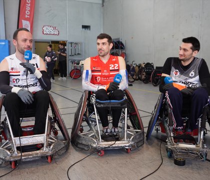 Jeux de toulousains - Rugby fauteuil: Rodolphe Jarlan, Jonathan Hivernat, Matthieu Thiriet