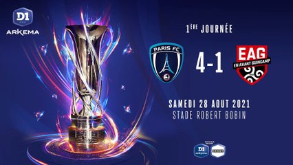 D1 Arkema, J1  Paris FC - EA Guingamp (4-1)